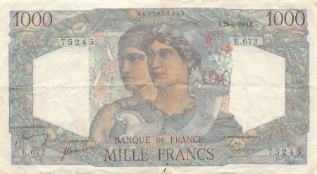 France FRANCE  MINERVE ET HERCULE - 1000 FRANCS 29/06/1950 - SERIE E.672 - TB+