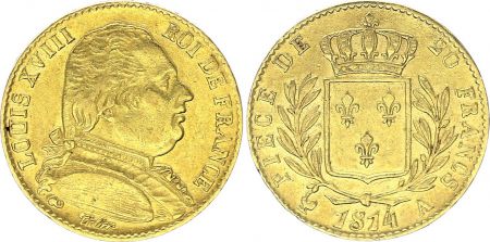 France France 20 Francs Louis XVIII - 1814 A Paris - Or