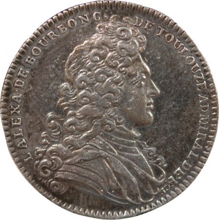France GALERES ROYALES, LOUIS ALEXANDRE DE BOURBON, COMPTE DE TOULOUSE - JETON ARGENT 1713