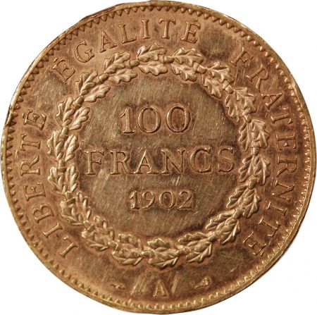 France GENIE - 100 FRANCS OR 1902 \ Dieu protège la France\ 