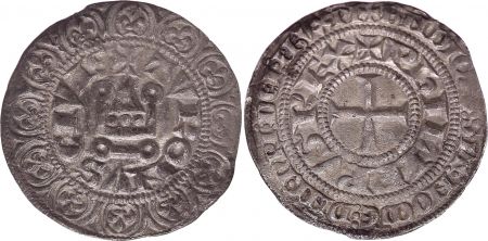 France Gros Tournois, à l\'O Rond - Philippe IV - 1290-1295 - Argent - 13ème ex