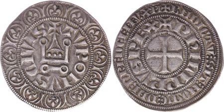 France Gros Tournois, à l\'O Rond - Philippe IV - 1290-1295 - Argent - 5ème ex