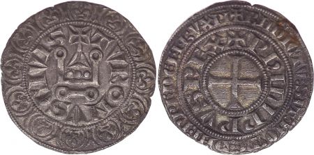 France Gros Tournois, à l\'O Rond - Philippe IV - 1290-1295 - Argent - 7ème ex