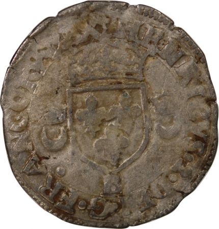 France HENRI II - DOUZAIN AUX CROISSANTS - 1552 B ROUEN