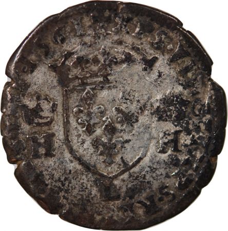 France HENRI II (POSTHUME) - 1/2 TESTON A LA TETE NUE, 2e TYPE 1561 L BAYONNE