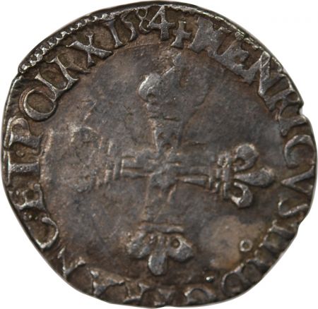 France HENRI III -  ECU, CROIX DE FACE 1584 9 RENNES