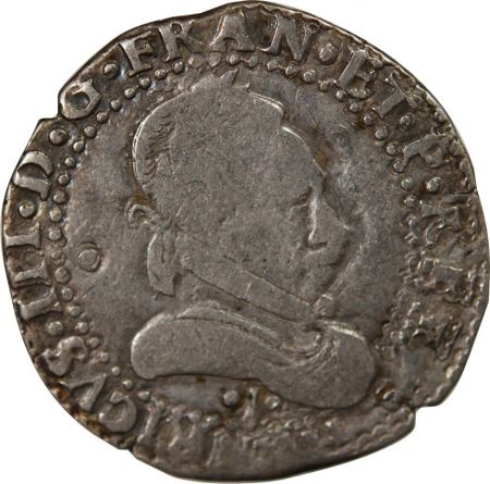 France HENRI III - 1/2 FRANC AU COL PLAT 1587 I LIMOGES