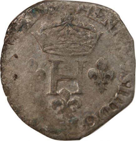 France HENRI III - DOUBLE SOL PARISIS, 2nd TYPE 1579, VILLENEUVE-LES-AVIGNON ?
