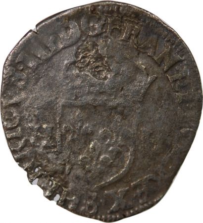 France HENRI III - DOUZAIN AUX DEUX H, 1er TYPE - 1576 B ROUEN