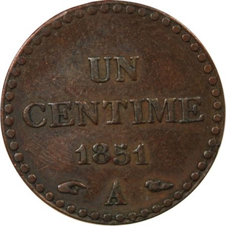 France IIe REPUBLIQUE - CENTIME DUPRÉ - 1851, A PARIS
