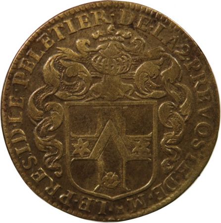 France ILE DE FRANCE, Claude le Peletier, prévôt des marchands - JETON laiton 1671 - F.3613