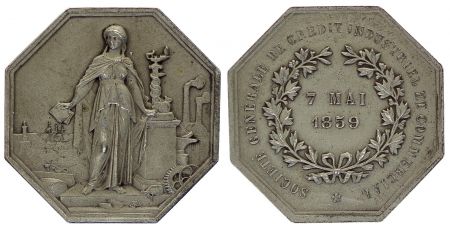 France Jeton -  7 Mai 1859 - Société Générale de Crédit Industriel et Commercial