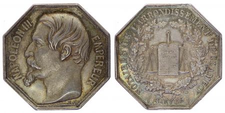 France Jeton  de notaire - Napoléon III - Clanecy - Nièvre
