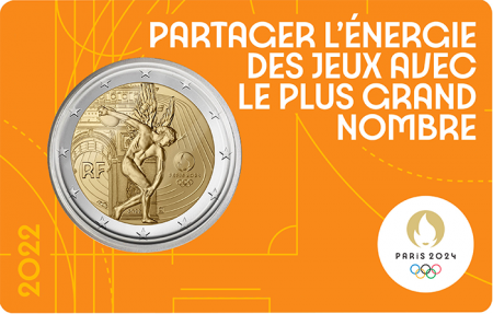 France Jeux Olympiques PARIS 2024 - Le Génie - 2 Euros Commémo. BU 2022  - Jaune