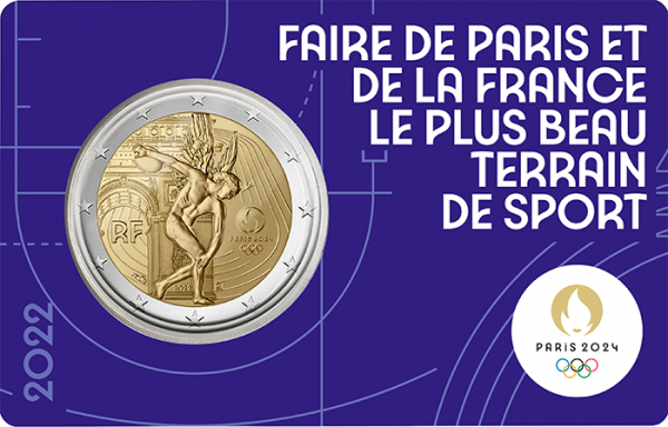 coincard 2 euros FRANCE 2022 - JO Paris 2024 Monnaie de Paris Jeux