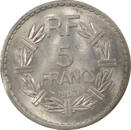France LAVRILLIER- 5 FRANCS 1947, Aluminium, 9 fermé