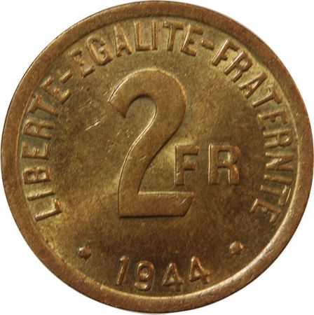 FRANCE LIBRE - 2 FRANCS 1944