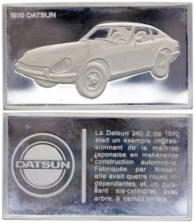France Lingotin 2 Onces - Médaillier Franklin - Datsun 240 Z (1970) - Argent