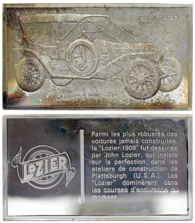 France Lingotin 2 Onces - Médaillier Franklin - Lozier 1909 (1909) - Argent