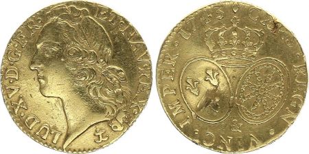 France Louis d\'or, Louis XV au Bandeau - 1743 Aix en Provence