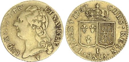 France Louis d\'or, Louis XVI à la tête nue - 1787 - Limoges - TB+