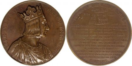 France Louis IX dit \  Saint Louis \   -  Série des rois de France par Caqué - 1837