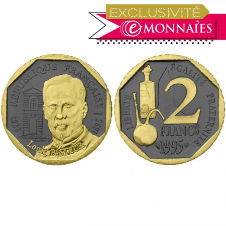 France LOUIS PASTEUR RUTHÉNIUM & OR - 2 Francs 1995 France