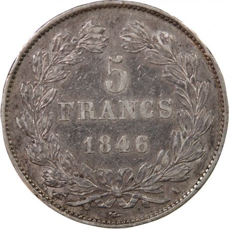 France LOUIS PHILIPPE - 5 FRANCS ARGENT 1846 A PARIS