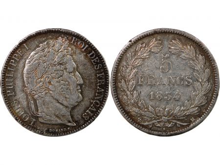 France Louis-Philippe Ier - 5 Francs Argent 1834 H La Rochelle