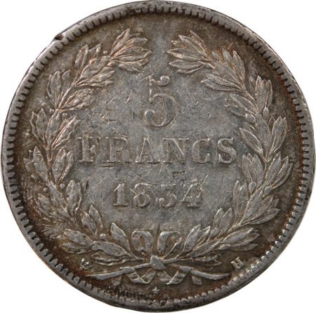 France Louis-Philippe Ier - 5 Francs Argent 1834 H La Rochelle