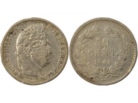 France Louis Philippe Ier - 50 Centimes Argent 1846 A Paris