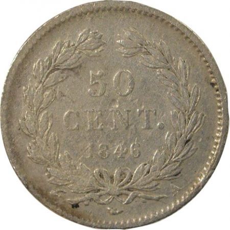 France Louis Philippe Ier - 50 Centimes Argent 1846 A Paris