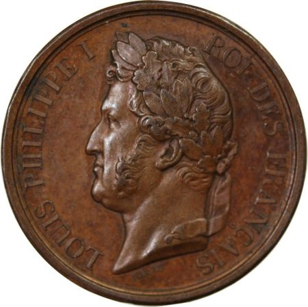 France LOUIS-PHILIPPE Ier - JETON CUIVRE 1842 - L\'ARMÉE AU DUC D\'ORLEANS