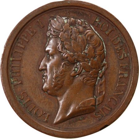 France LOUIS-PHILIPPE Ier - MEDAILLE CUIVRE 1845-1848 - L\'ARMÉE AU DUC D\'ORLEANS