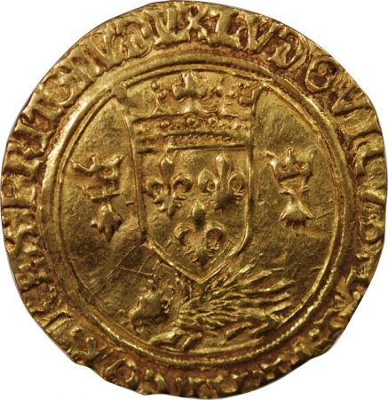 France LOUIS XII - ECU D\'OR AUX PORCS-EPICS DE BRETAGNE - 1498 / 1515 NANTES