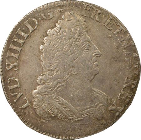 France Louis XIV - 1/2 Ecu Argent aux Palmes - 1694 X Amiens, Réformé