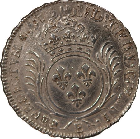 France LOUIS XIV - 1/2 ECU AUX PALMES, REFORME, ARGENT - 1695, E TOURS