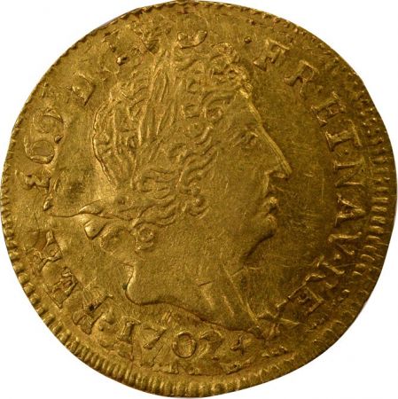 France Louis XIV - 1/2 Louis D\'Or Aux 8 L, Reforme - 1702 T Nantes