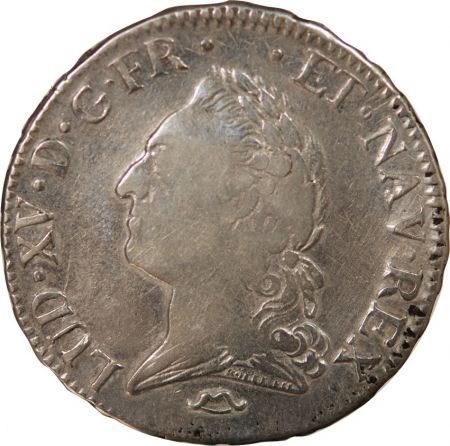 France LOUIS XV - ECU A LA VIEILLE TETE, ARGENT - 1772 N MONTPELLIER