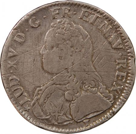 France LOUIS XV - ECU AUX RAMEAIX D\'OLIVIER, ARGENT - 1736 9 RENNES