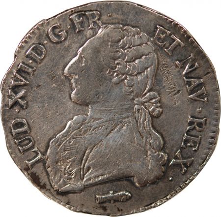 France LOUIS XVI - 1/2 ECU AUX RAMEAUX D\'OLIVIER, ARGENT - 1782, Q PERPIGNAN