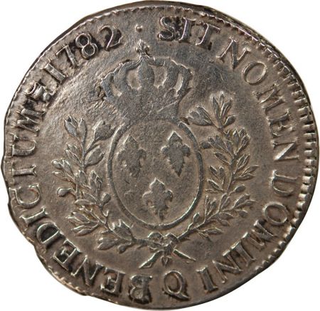 France LOUIS XVI - 1/2 ECU AUX RAMEAUX D\'OLIVIER, ARGENT - 1782, Q PERPIGNAN
