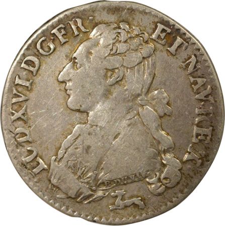 France Louis XVI - 1/5 Ecu Argent, aux Rameaux d\'Olivier - 1786 R Orléans