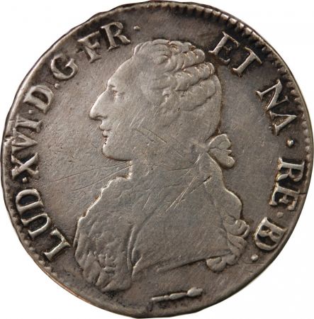 France LOUIS XVI - ECU DE BEARN ARGENT AUX BRANCHES D\'OLIVIER 1785 PAU