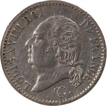 France LOUIS XVIII - 1/4 FRANC ARGENT 1817 T NANTES - R2
