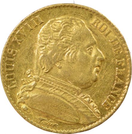 France Louis XVIII - 20 Francs Or 1814 K Bordeaux, Grand 4