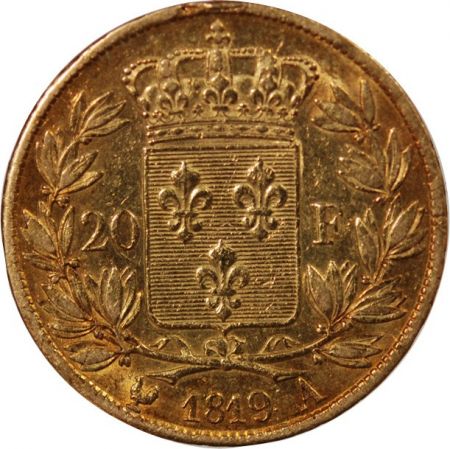France LOUIS XVIII - 20 FRANCS OR 1819 A PARIS