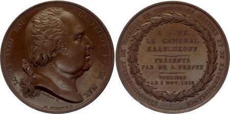 France Louis XVIII - Hommage au Général Kaablukoff - 1818