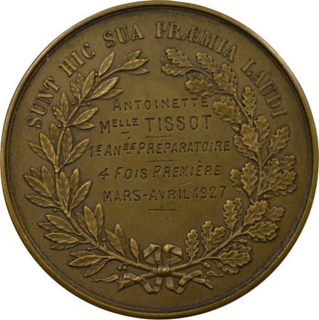 France LYCEE CORNEILLE, COLLEGE HENRI IV - MÉDAILLE BRONZE 1927
