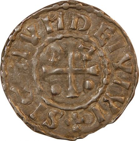 France MAINE - DENIER argent au nom d\'HERBERT Ier - 1014-1246